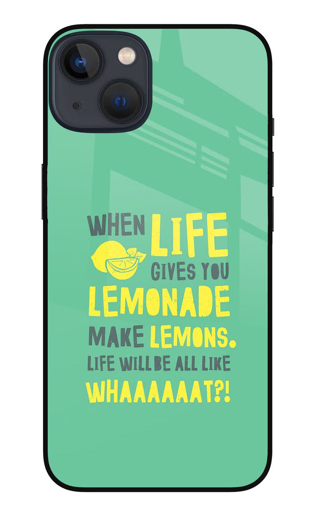 Quote iPhone 13 Glass Case Back Cover by Casekaro