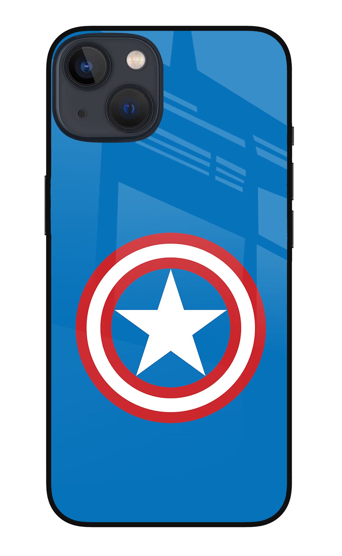 Captain America Logo iPhone 13 Glass Case Back Cover by Casekaro