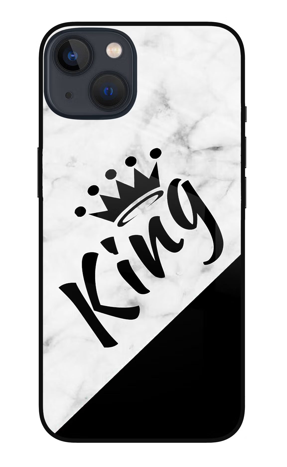 King iPhone 13 Glass Case Back Cover by Casekaro