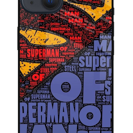 Superman iPhone 13 Glass Case Back Cover by Casekaro