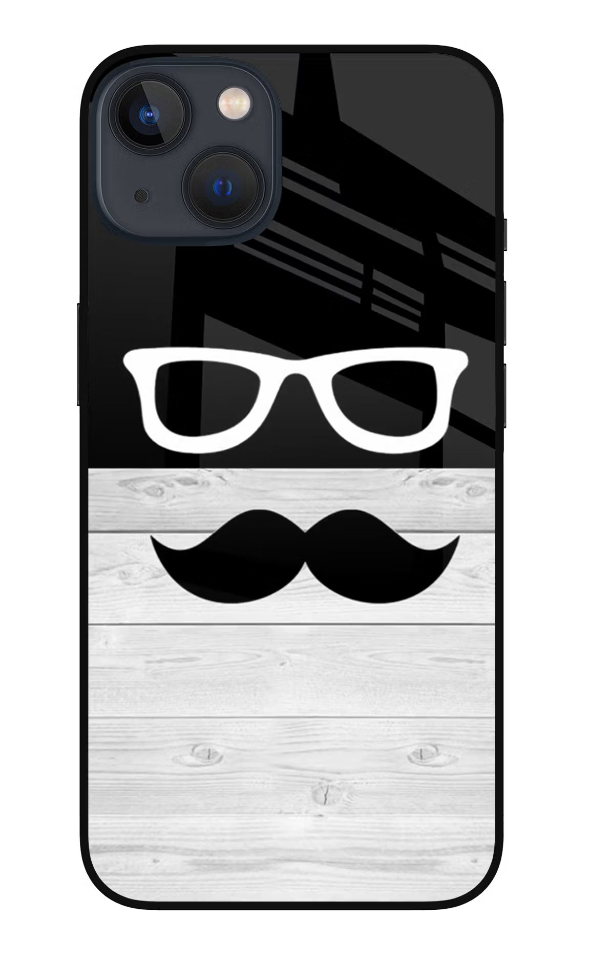 Mustache iPhone 13 Glass Case Back Cover by Casekaro