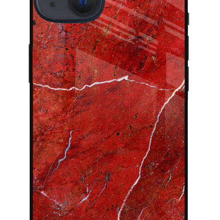 Red Marble Design iPhone 13 Glass Case Back Cover by Casekaro