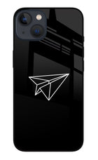 Paper Plane White iPhone 13 Glass Case Back Cover by Casekaro