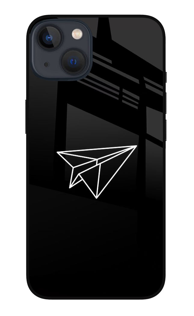 Paper Plane White iPhone 13 Glass Case Back Cover by Casekaro