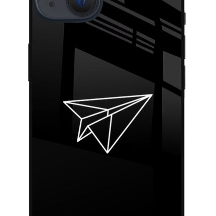 Paper Plane White iPhone 13 Glass Case