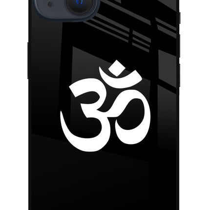 Om iPhone 13 Glass Case Back Cover by Casekaro