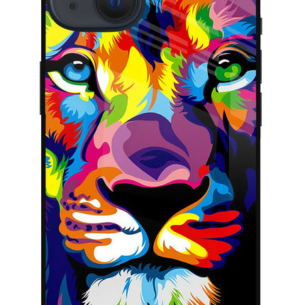 Lion iPhone 13 Glass Case Back Cover by Casekaro