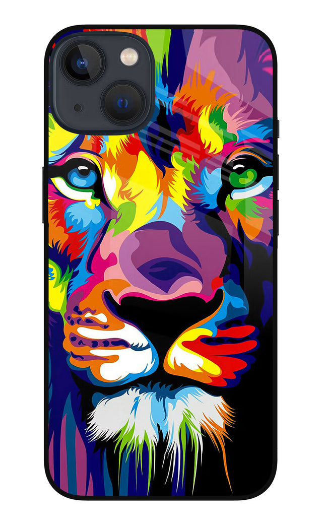 Lion iPhone 13 Glass Case Back Cover by Casekaro