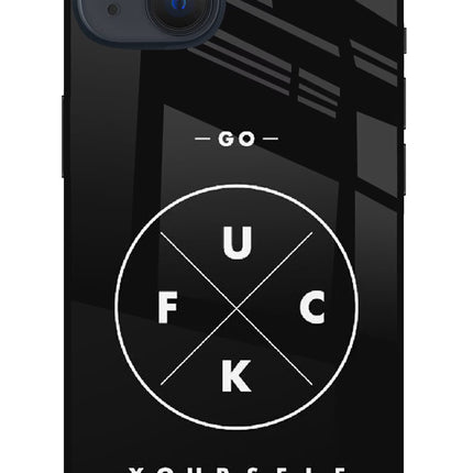 Go Fuck Yourself iPhone 13 Glass Case Back Cover by Casekaro