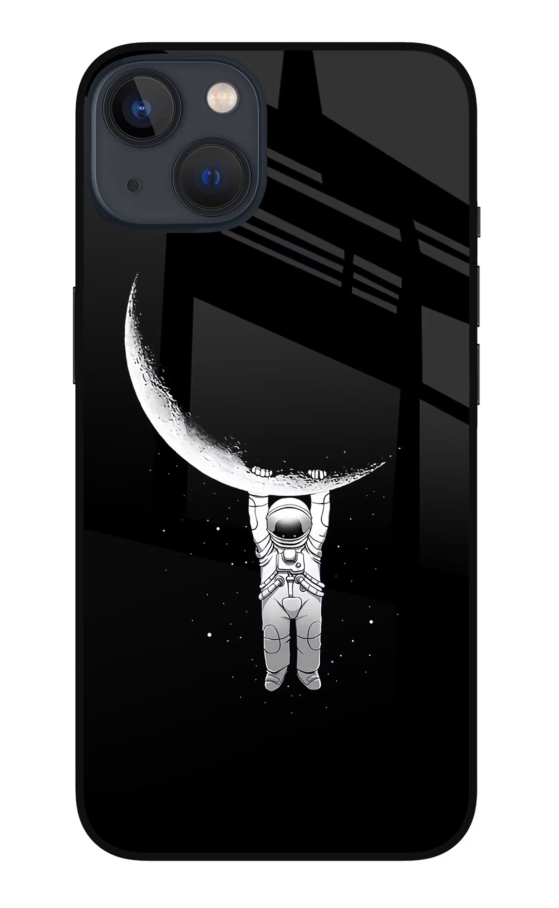 Moon Space iPhone 13 Glass Case Back Cover by Casekaro