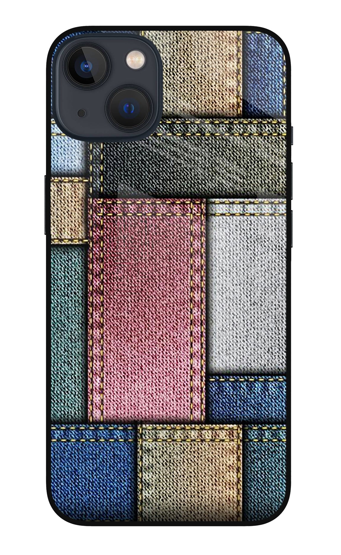 Multicolor Jeans iPhone 13 Glass Case