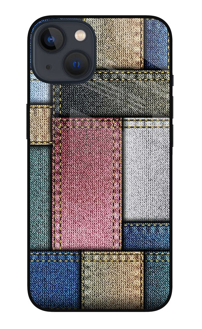 Multicolor Jeans iPhone 13 Glass Case Back Cover by Casekaro