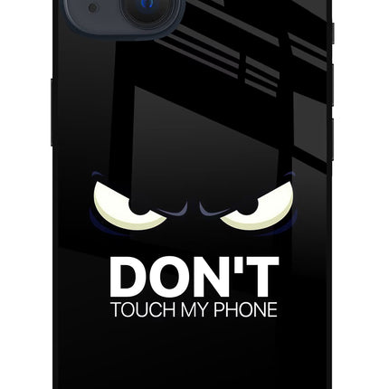 Don'T Touch My Phone iPhone 13 Glass Case Back Cover by Casekaro