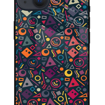 Geometric Abstract iPhone 13 Glass Case Back Cover by Casekaro