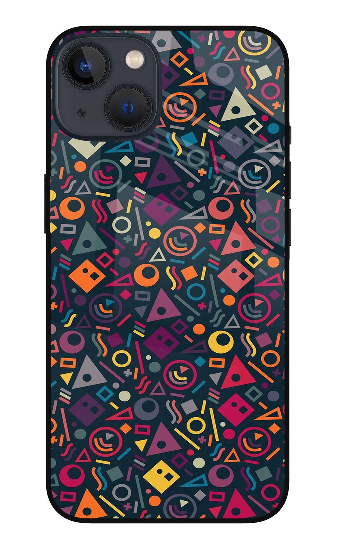 Geometric Abstract iPhone 13 Glass Case Back Cover by Casekaro