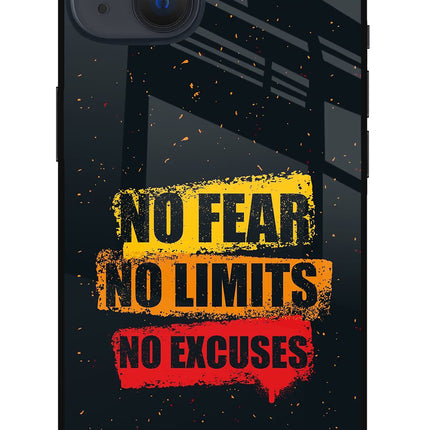No Fear No Limits No Excuse iPhone 13 Glass Case