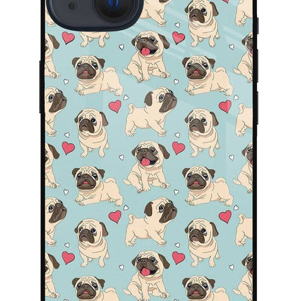 Pug Dog iPhone 13 Glass Case Back Cover by Casekaro