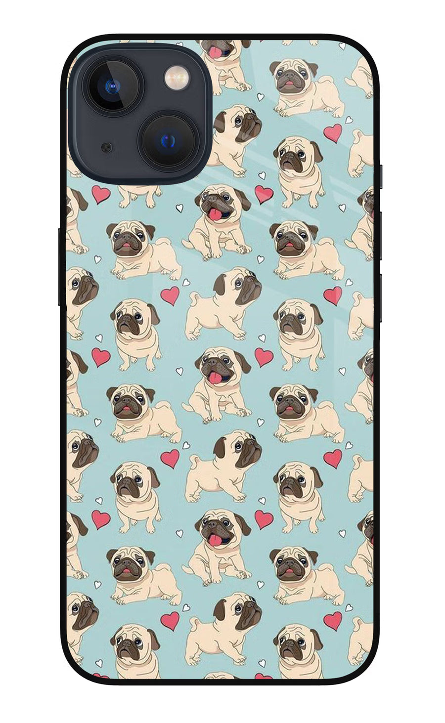 Pug Dog iPhone 13 Back Cover, Metal case