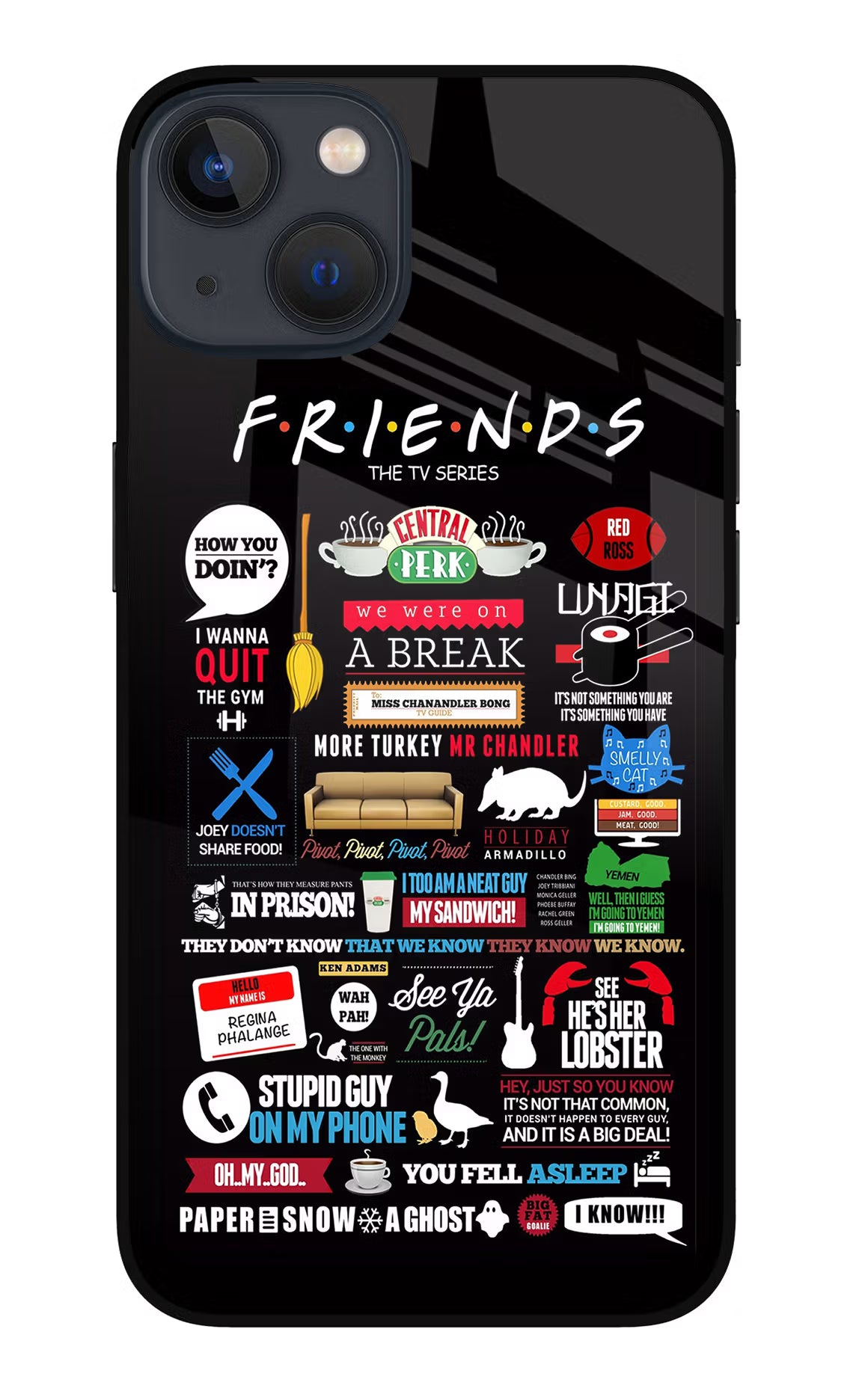 FRIENDS iPhone 13 Glass Case Back Cover by Casekaro
