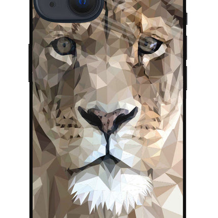 Lion Art iPhone 13 Glass Case Back Cover by Casekaro