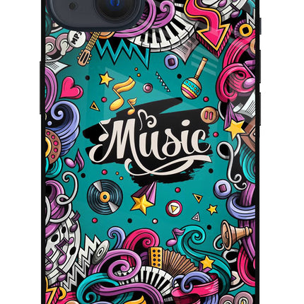 Music Graffiti iPhone 13 Glass Case