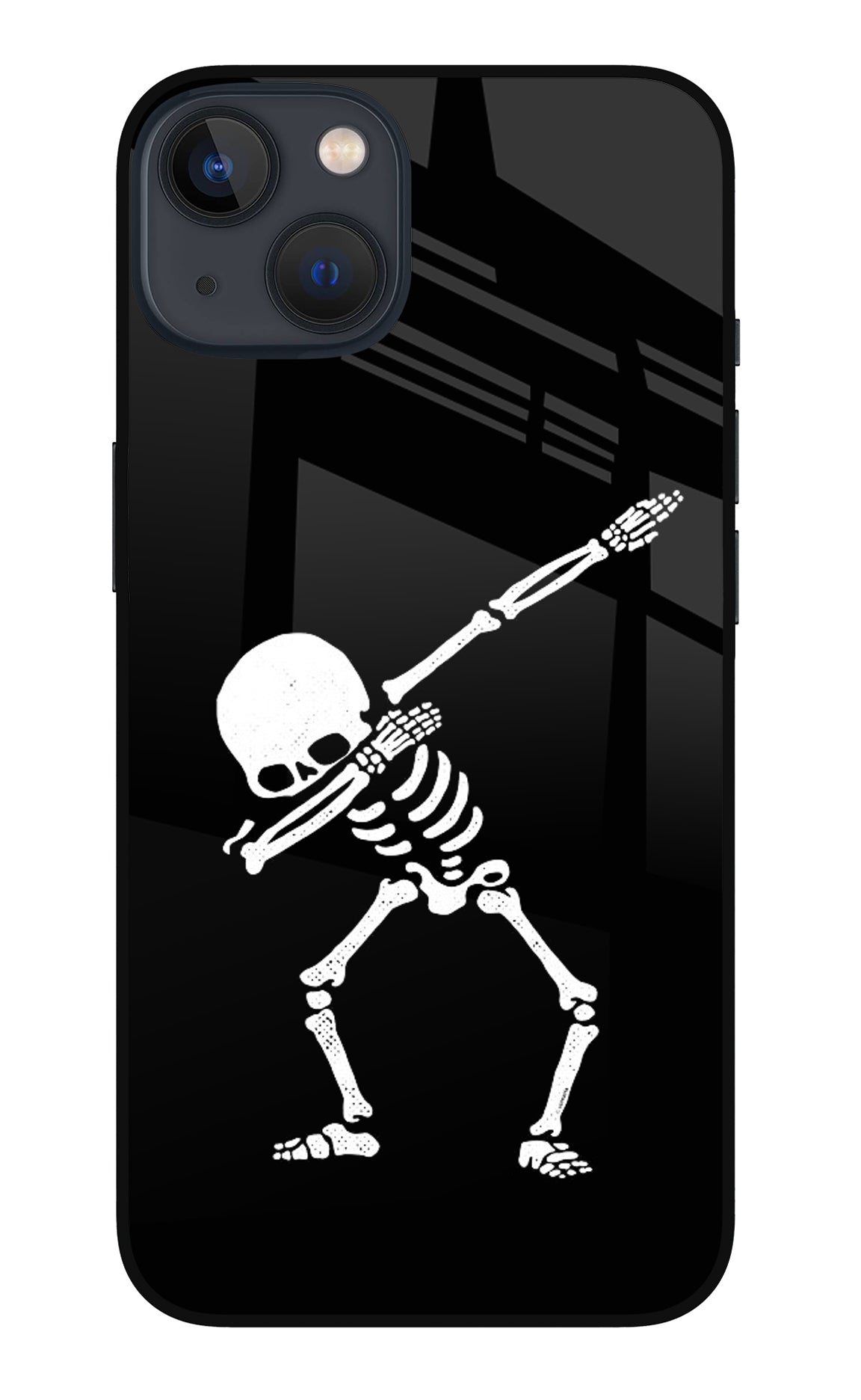 Dabbing Skeleton Art iPhone 13 Glass Case