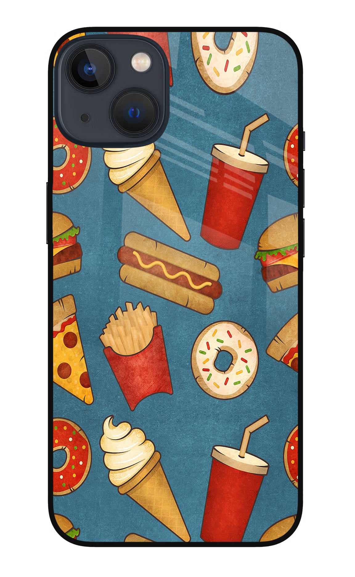 Foodie iPhone 13 Glass Case Back Cover by Casekaro