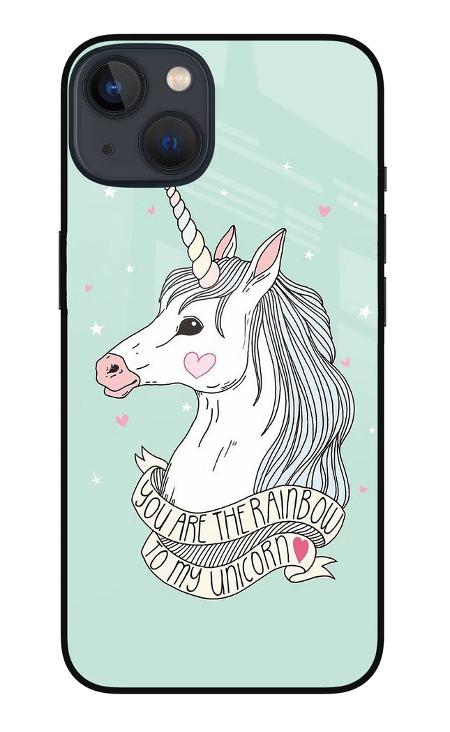 Unicorn Wallpaper iPhone 13 Glass Case Back Cover by Casekaro