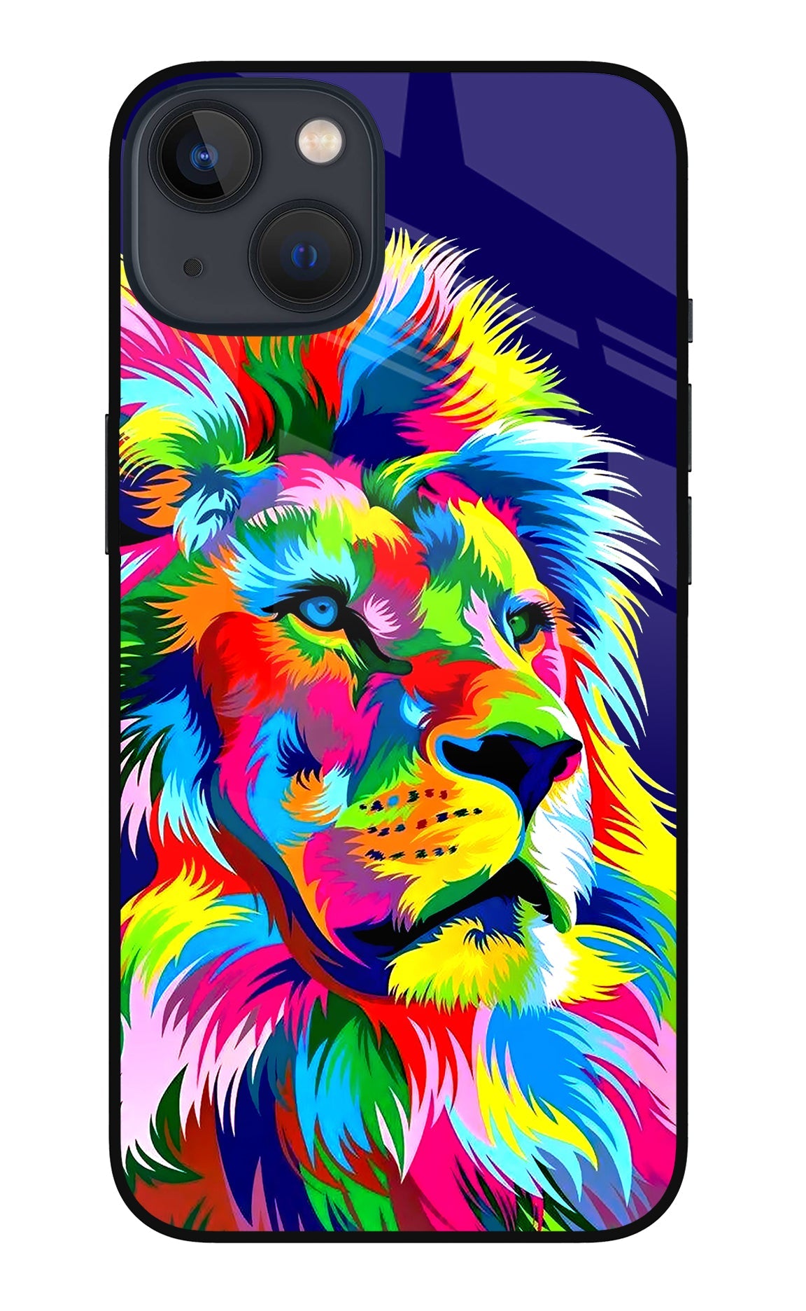 Vector Art Lion iPhone 13 Glass Case