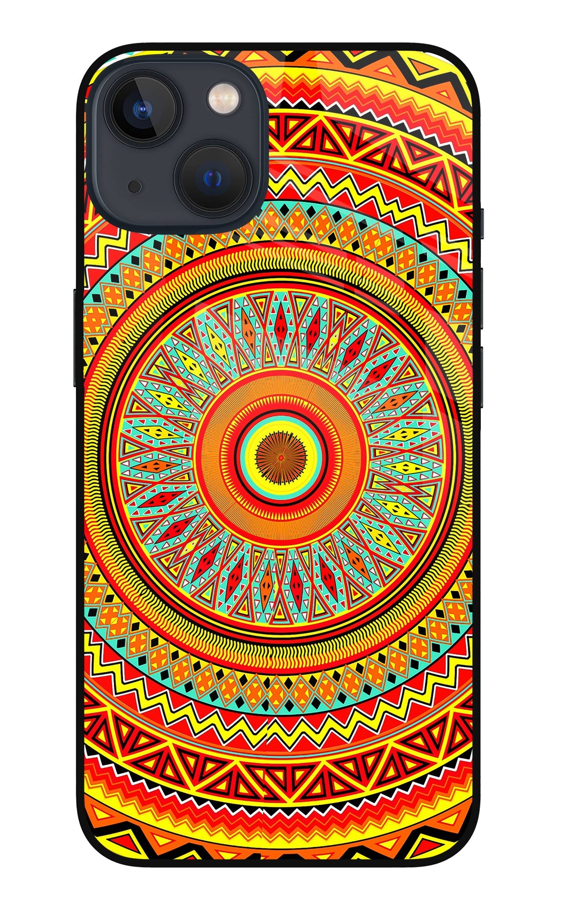 Mandala Pattern iPhone 13 Glass Case