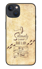 I Solemnly swear that i up to no good iPhone 13 Glass Case Back Cover by Casekaro