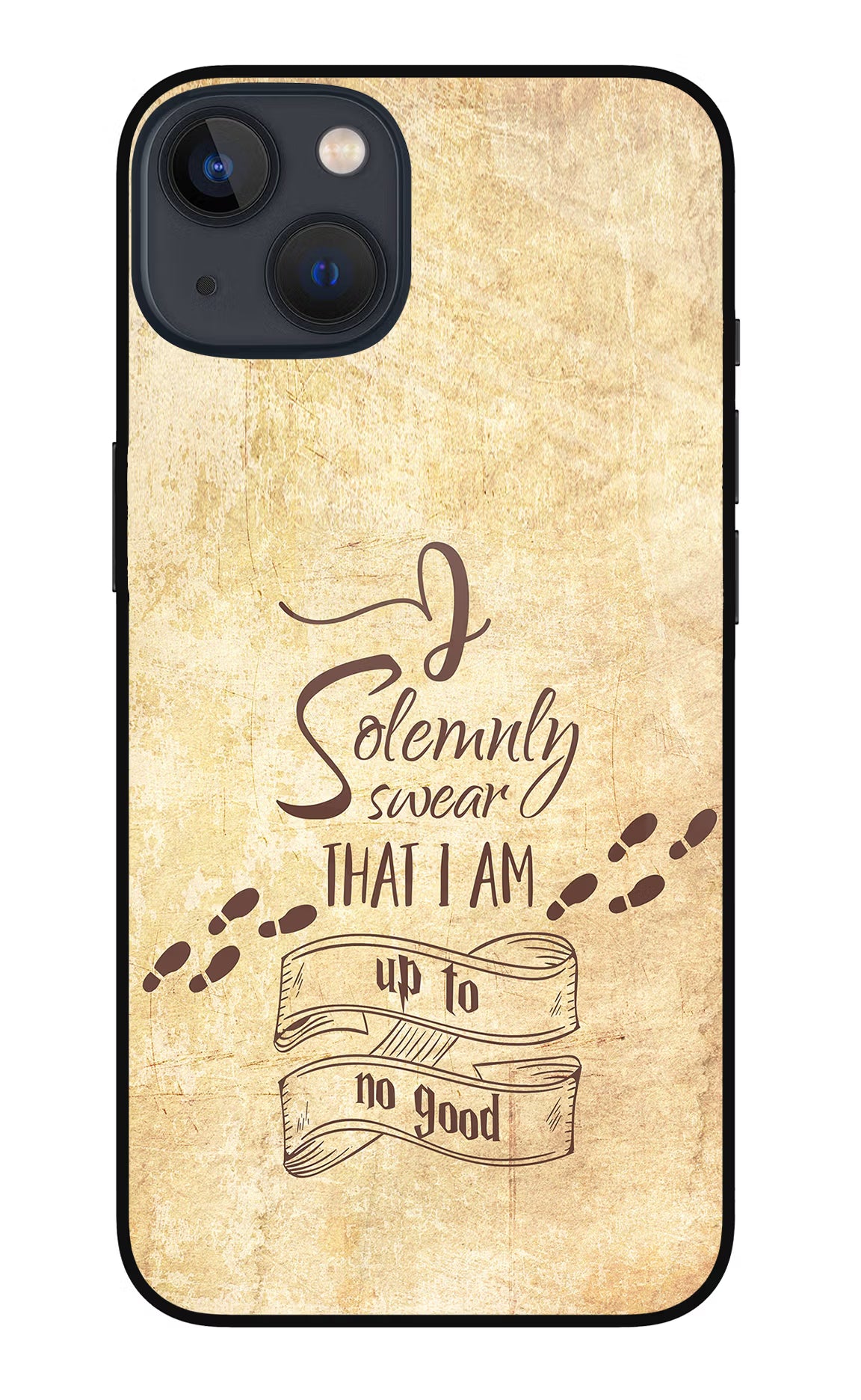 I Solemnly swear that i up to no good iPhone 13 Glass Case Back Cover by Casekaro