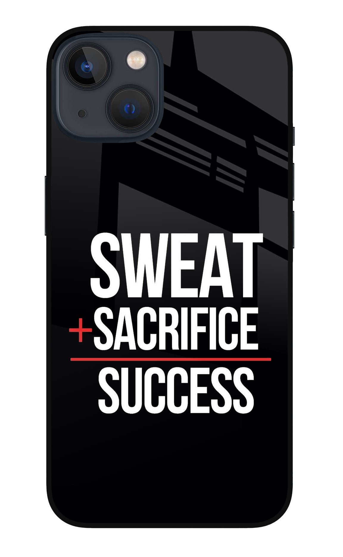 Sweat Sacrifice Success iPhone 13 Glass Case