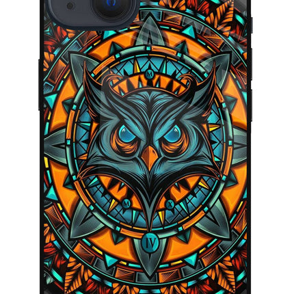 Angry Owl Art iPhone 13 Glass Case
