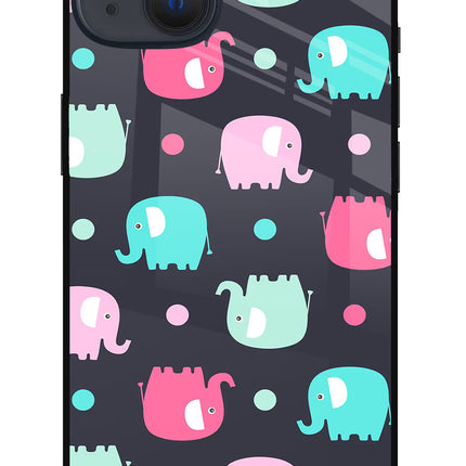 Elephants iPhone 13 Glass Case