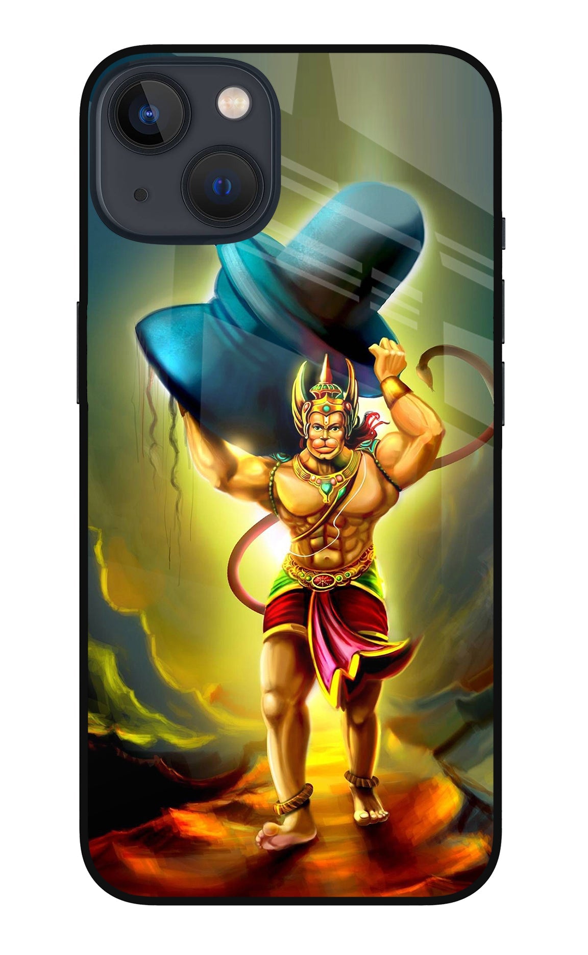 Lord Hanuman iPhone 13 Glass Case