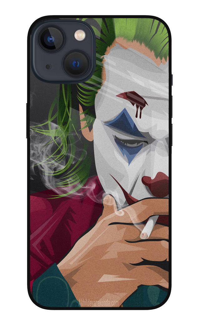 Joker Smoking iPhone 13 Glass Case Back Cover by Casekaro