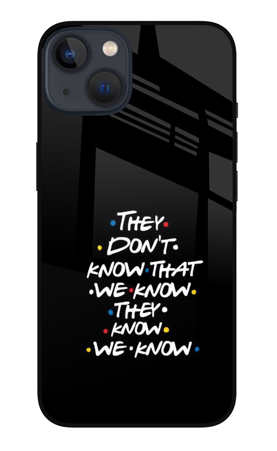 FRIENDS Dialogue iPhone 13 Glass Case