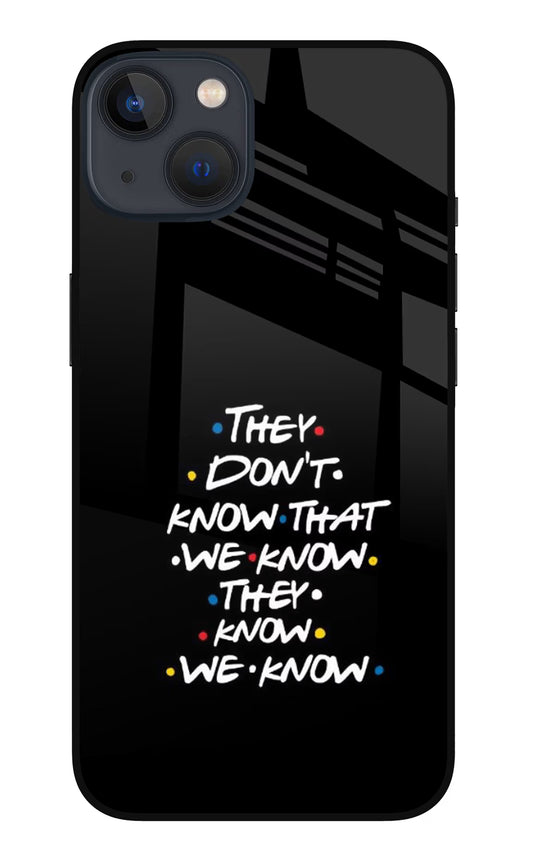 FRIENDS Dialogue iPhone 13 Glass Case