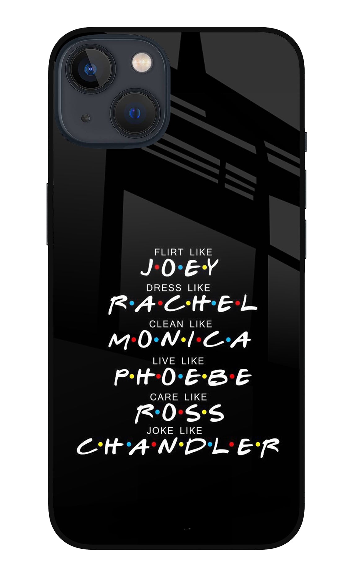 FRIENDS Character iPhone 13 Glass Case
