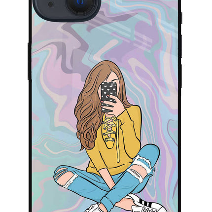 Selfie Girl iPhone 13 Glass Case
