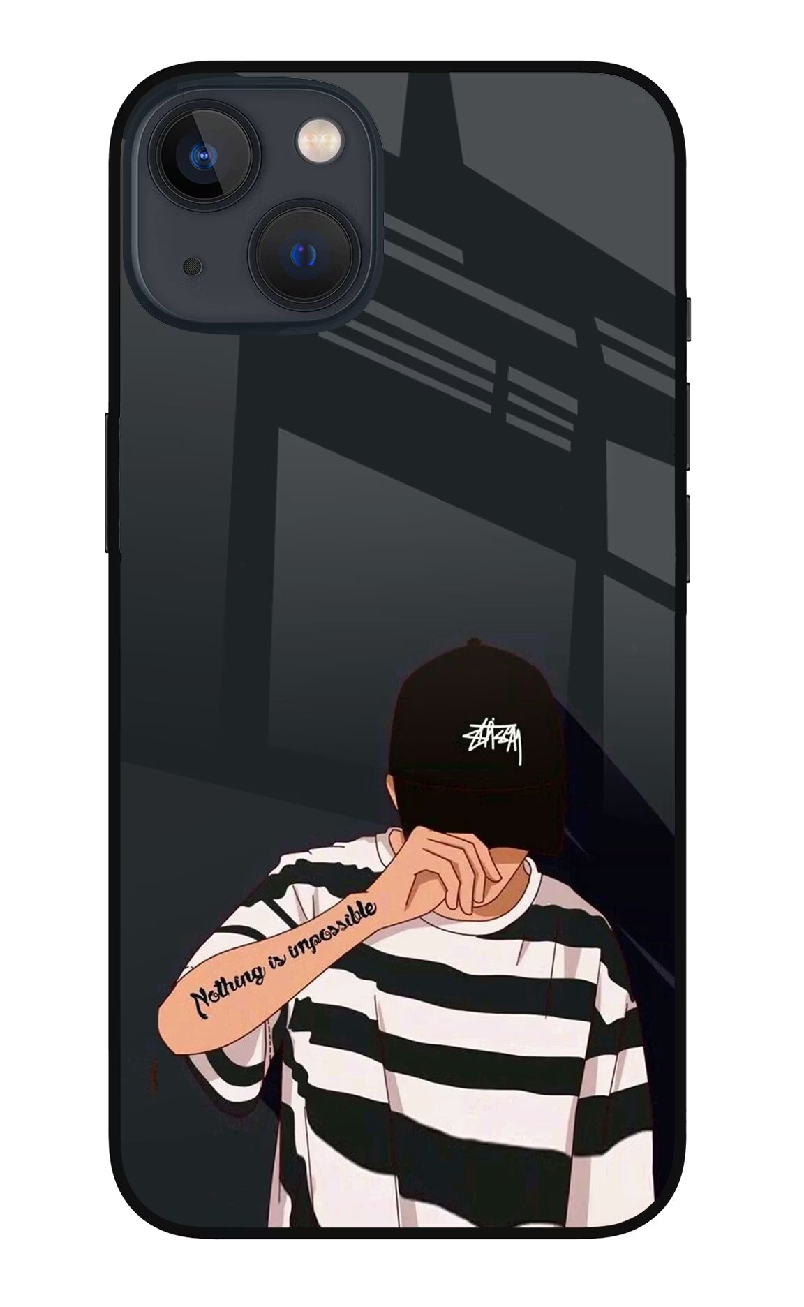 Aesthetic Boy iPhone 13 Glass Case Back Cover by Casekaro