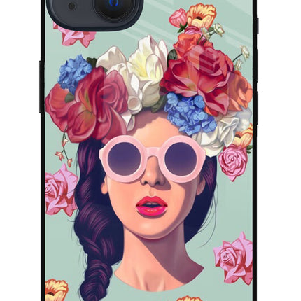 Pretty Girl iPhone 13 Glass Case Back Cover by Casekaro