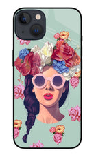 Pretty Girl iPhone 13 Glass Case Back Cover by Casekaro