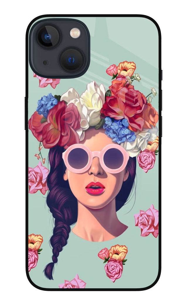 Pretty Girl iPhone 13 Glass Case Back Cover by Casekaro