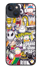 Sticker Bomb iPhone 13 Glass Case