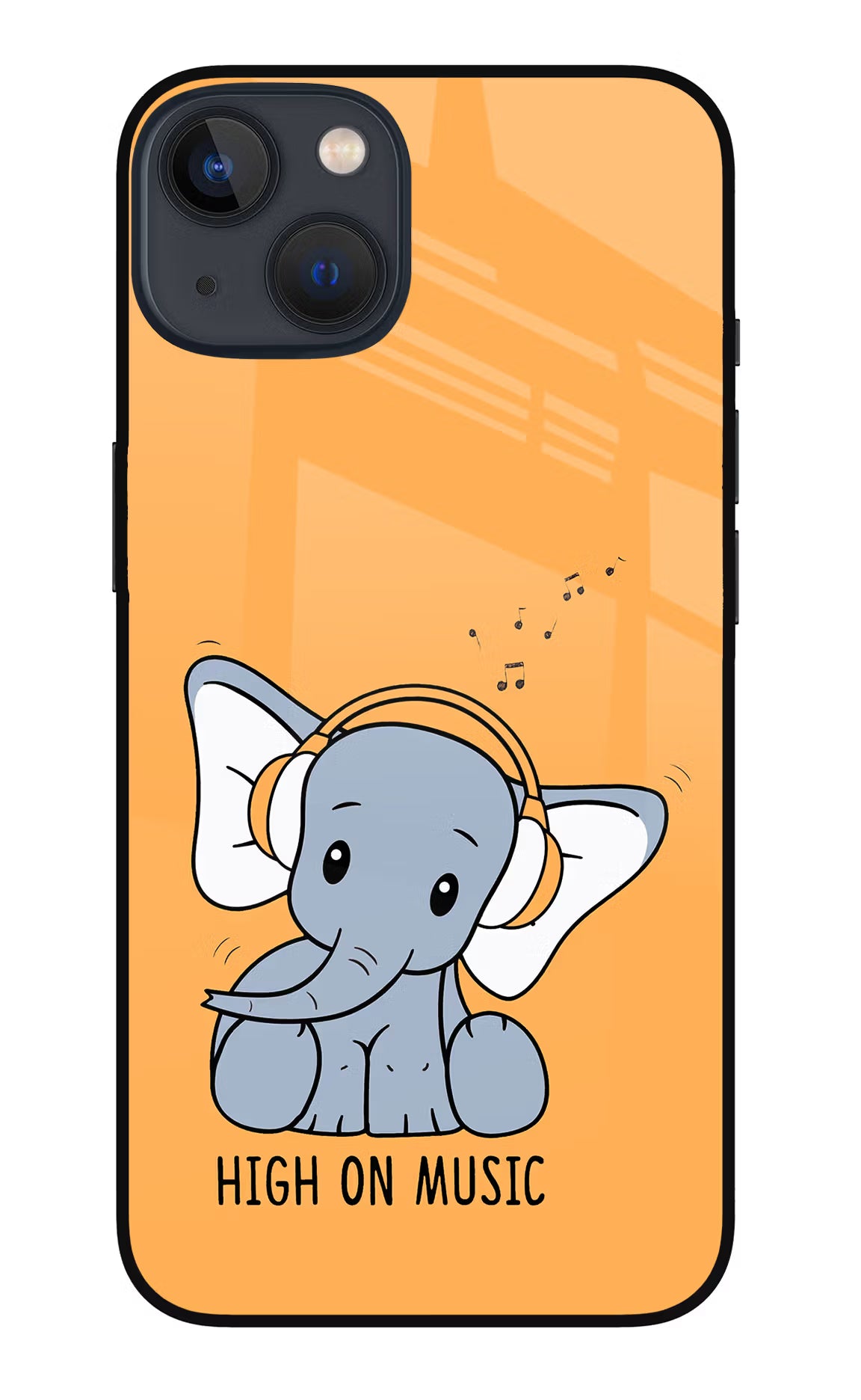 High On Music iPhone 13 Glass Case Back Cover by Casekaro
