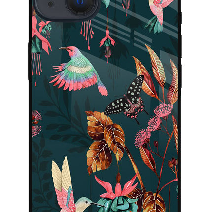 Birds iPhone 13 Glass Case Back Cover by Casekaro