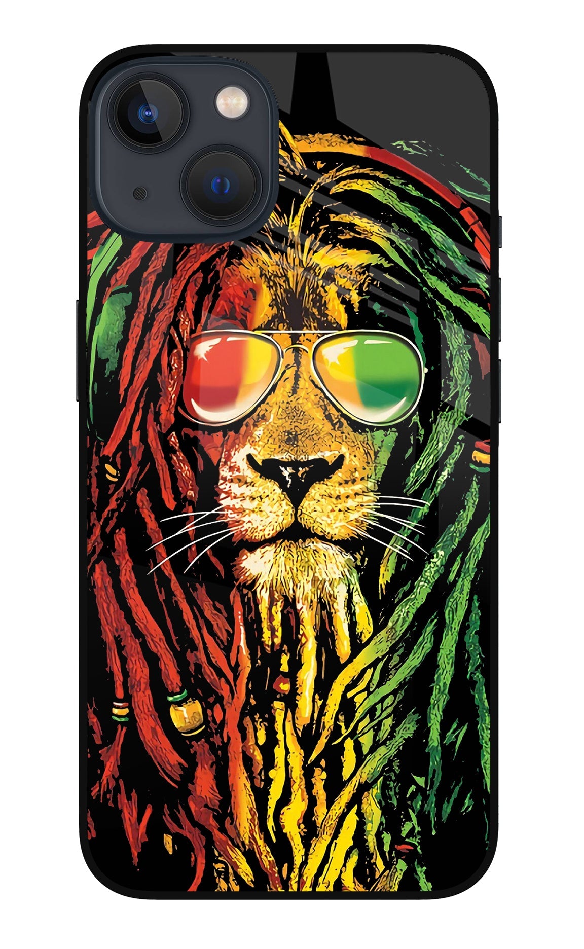 Rasta Lion iPhone 13 Glass Case
