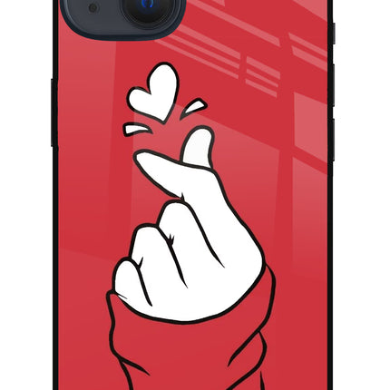 Korean Love Sign iPhone 13 Glass Case